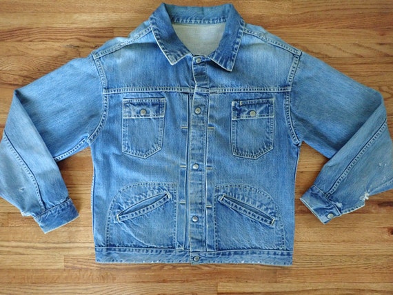 Vintage Distressed 40s Redline Selvedge Denim Jack