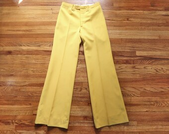 yellow patterned trousers
