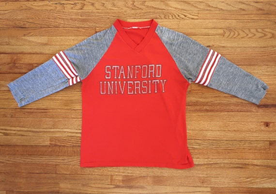 Vtg 80s Thin/Soft Stanford University Raglan T Sh… - image 7