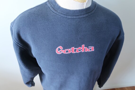 Vintage '92 Black Gotcha Sweatshirt L - image 4
