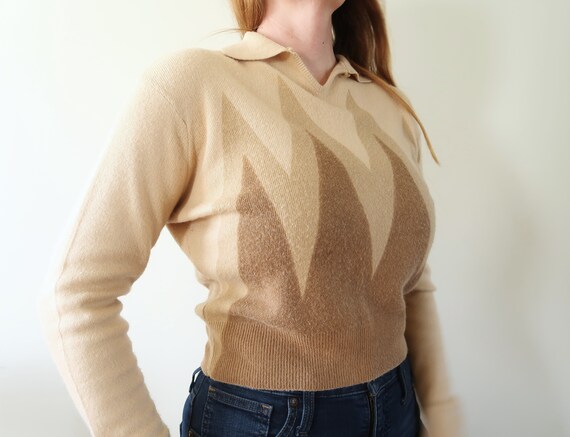 Vintage 50s Fitted Waist Sweater M