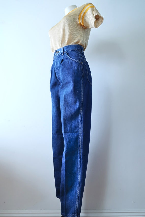 Vintage Indigo Lee Riders Jeans High Waisted 80s … - image 4