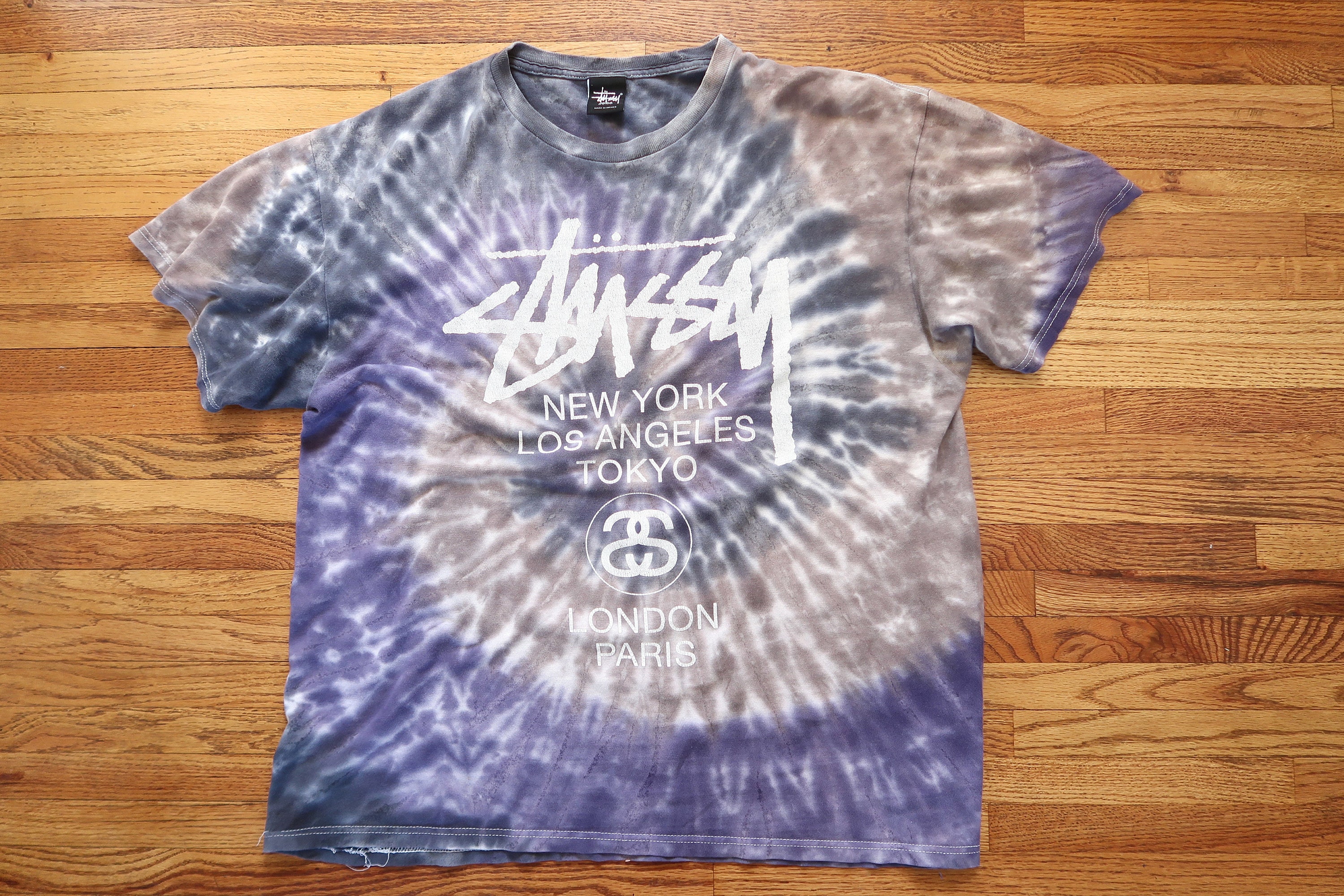 Stussy Tie Dye Vintage 00s Stussy Tie Dye Thin/soft T-shirt Mens LG