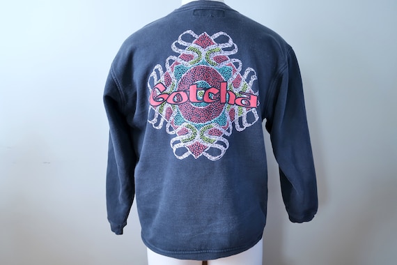 Vintage '92 Black Gotcha Sweatshirt L - image 1