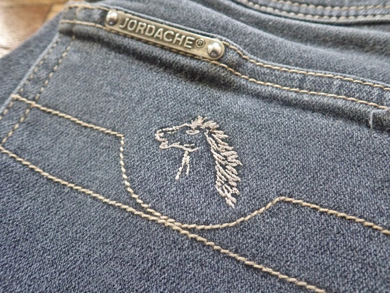 Vtg 80s Jordache High Wasited Stretch Black Skinny Jeans SM Etsy