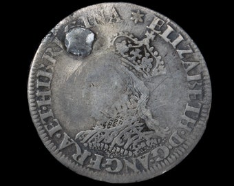 Elizabeth I Silver Half Groat Coin – Tudor British Twopence, 1561-1566