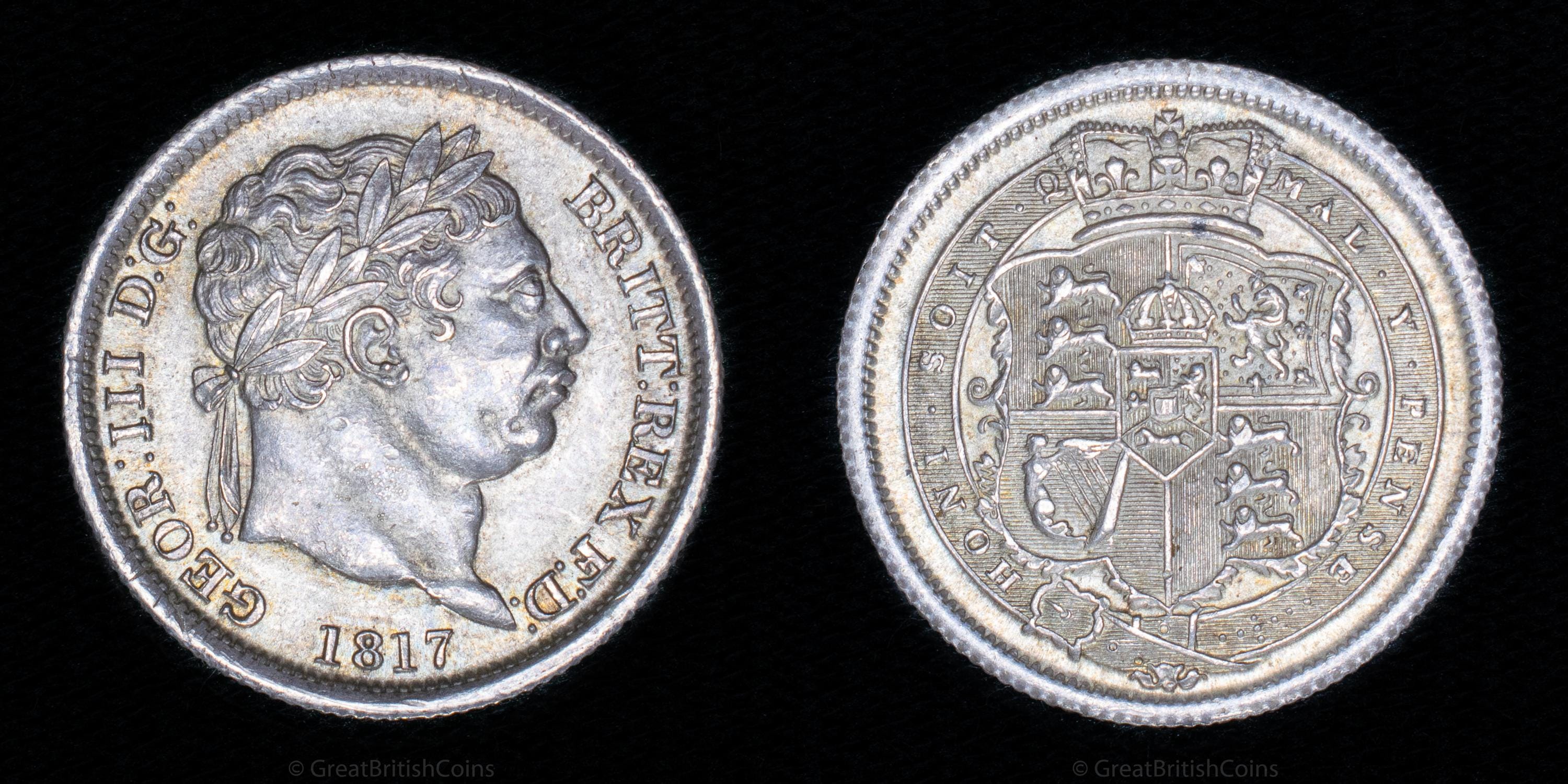 1817年 ジョージ3世 シリング銀貨 イギリス - Etsy 日本