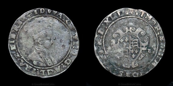 Tudor Edward Vi Silver Shilling Coin Minted In 1549 Rare Etsy Ireland