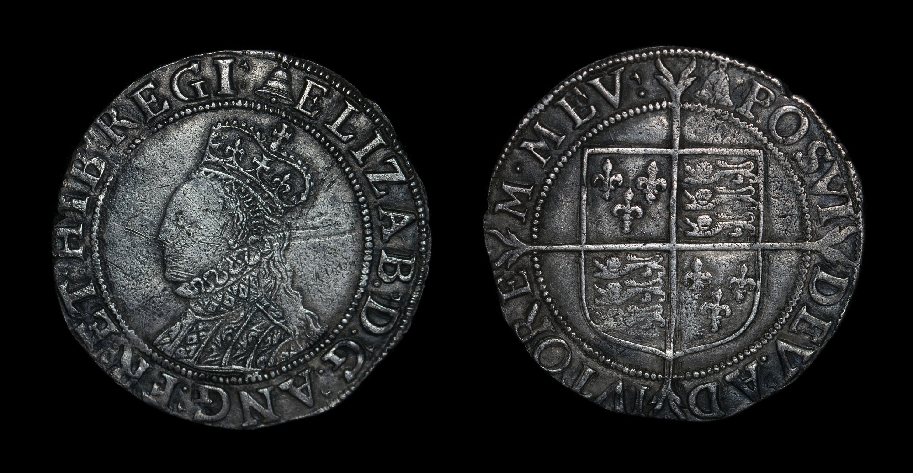 Genuine Tudor Hammered Coin 1582 1583 Elizabeth I Antique Etsy