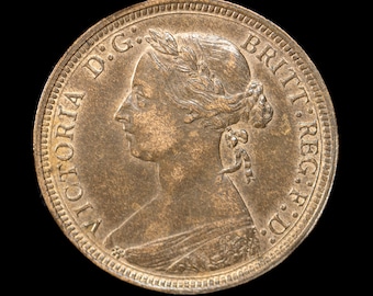 1891年 イギリス ハーフペニー - XF/AU 詳細 - 英国 ハーフペニー 1891