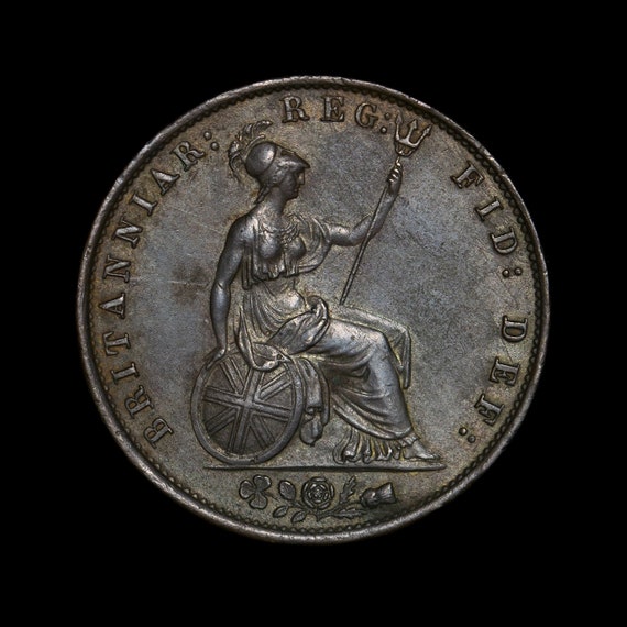 1854 Queen Victoria Copper Halfpenny Coin, British Collectible - Etsy