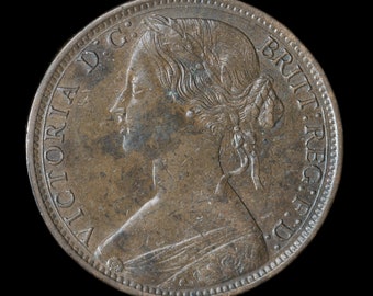 イギリス 1897 年 1 ペニー硬貨、ヴィクトリア女王、使用済み (流通