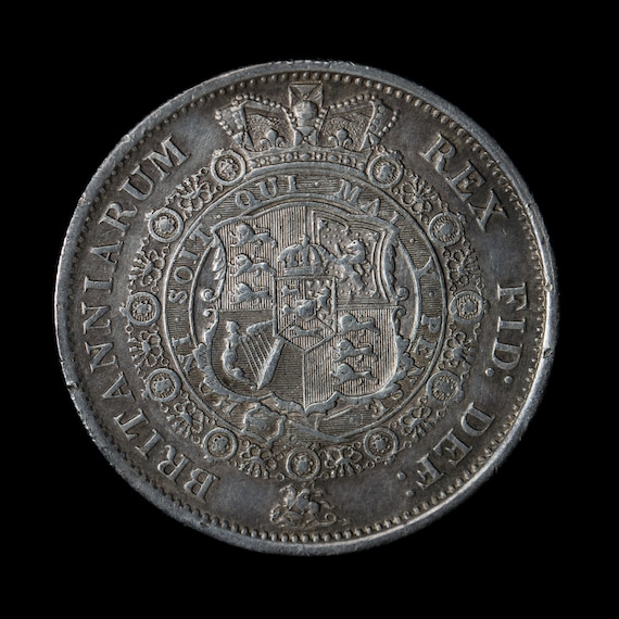 1817年ジョージ3世記念ハーフクラウン銀貨、英国歴史的寄贈品 - Etsy 日本