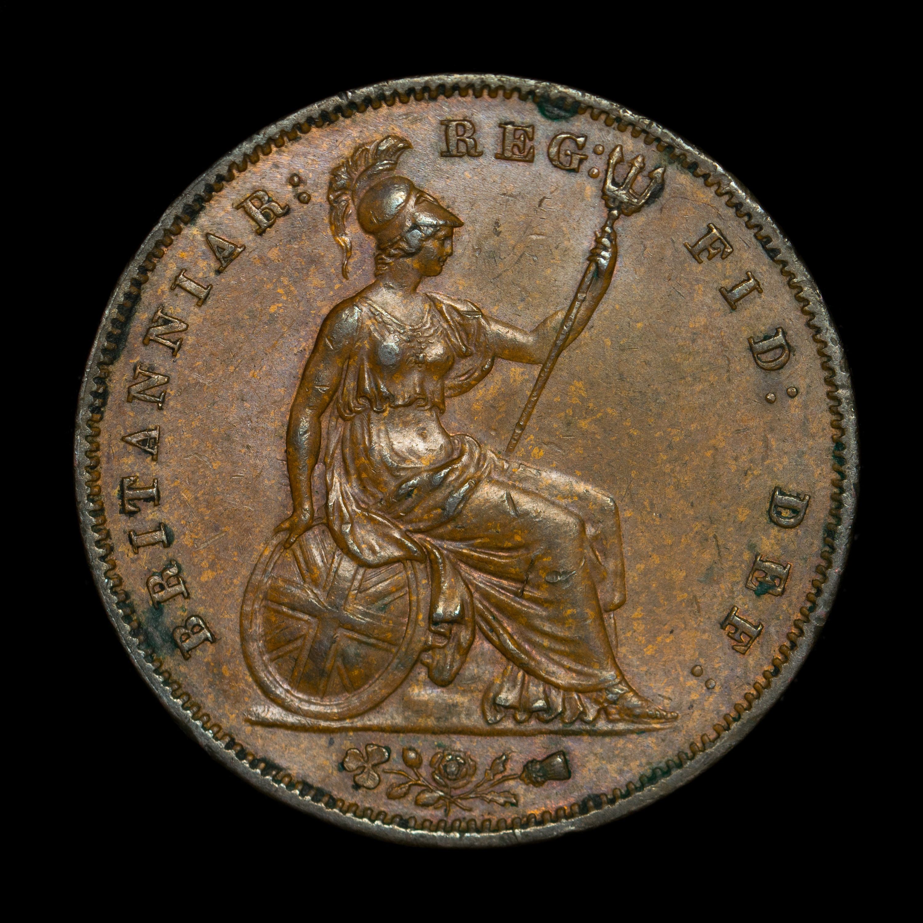 大人気，お買い得】 イギリス、ヴィクトリア女王1/2ペニ－銅貨1853年