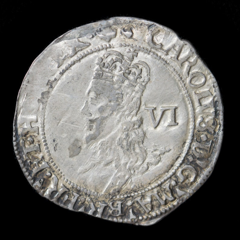 Great British Coins Charles I Silver Sixpence Coin 16281629 Etsy