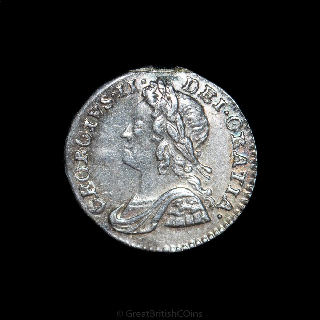 英国1759年ジョージ2世記念シルバーマウンディペニーコイン、英国の