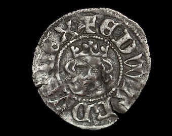 Rare Coins Medieval English Silver Halfpenny of Edward III 1344 - 1351, British Coins