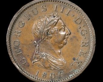 ジョージ3世銅貨、イギリス、1806年 - Etsy 日本