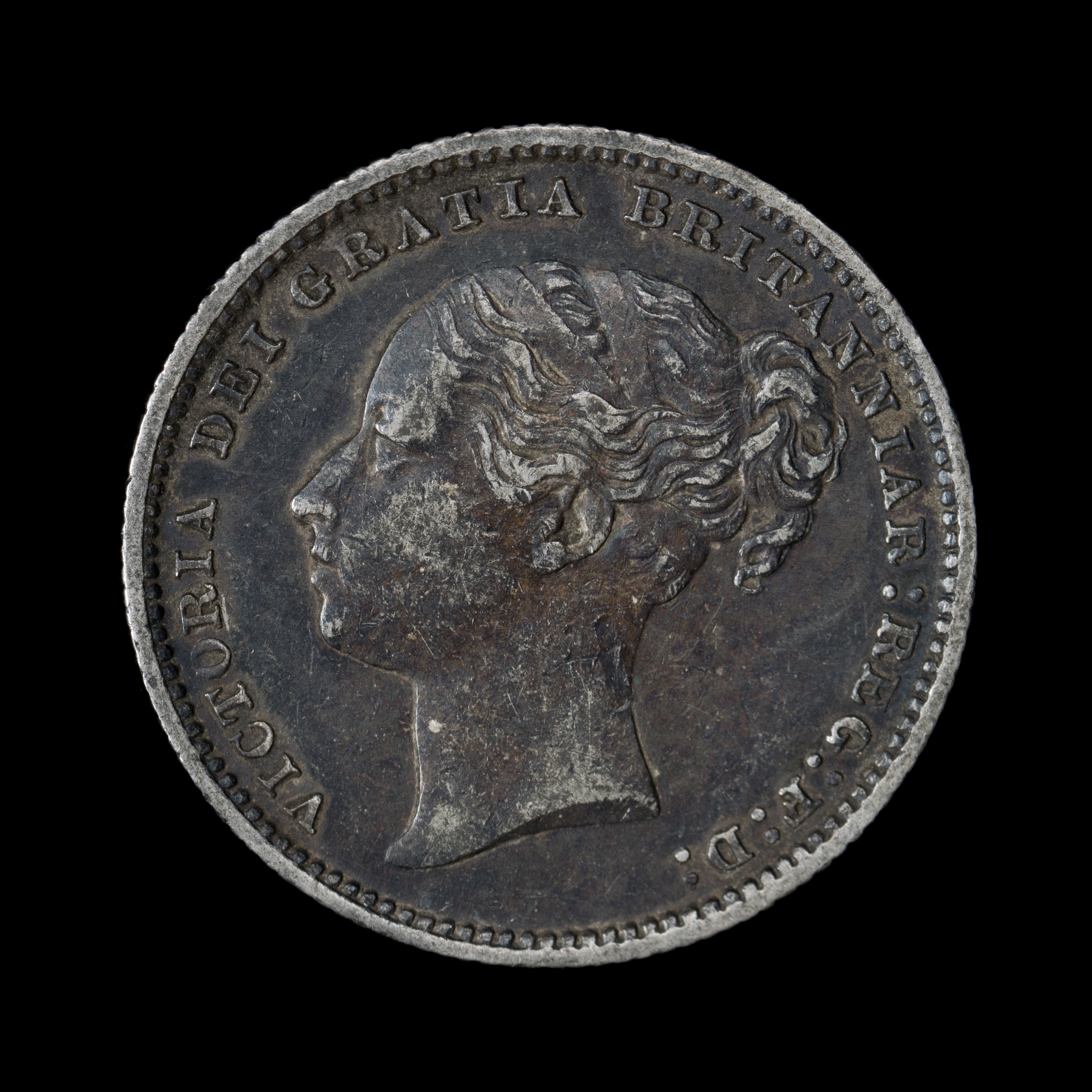 ヴィクトリア女王の旧貨幣 ヴィクトリア女王記念銀貨 1886年、イギリスのコイン、古いもの