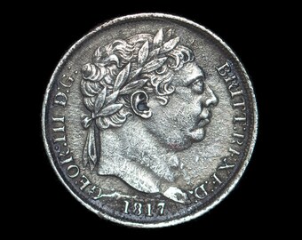 1817年 ジョージ3世 銀貨 1シリング - Etsy 日本