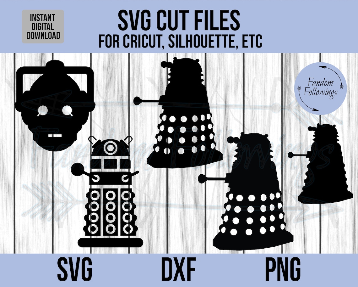 Doctor Who SVG Dalek Svg Cyberman SVG Cut File Cricut Cut - Etsy Finland
