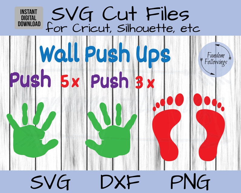 Wall Push Ups SVG Sensory Path Svg Sensory Hallway Cut File | Etsy