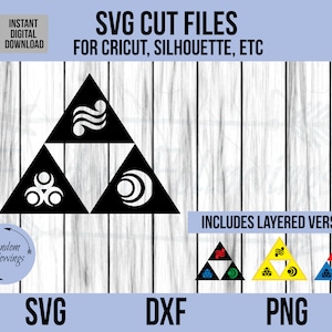 Zelda svg, LoZ SVG, Legend of Zelda svg, Triforce svg, Cricut Cut File, Silhouette Cut File, dxf, png