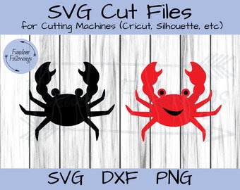 Crab SVG, Cartoon Crabs svg, Cut File, Cricut Cut File, Silhouette Cut File, dxf, png, Cutting File, Crab Cricut file, Cute crab svg
