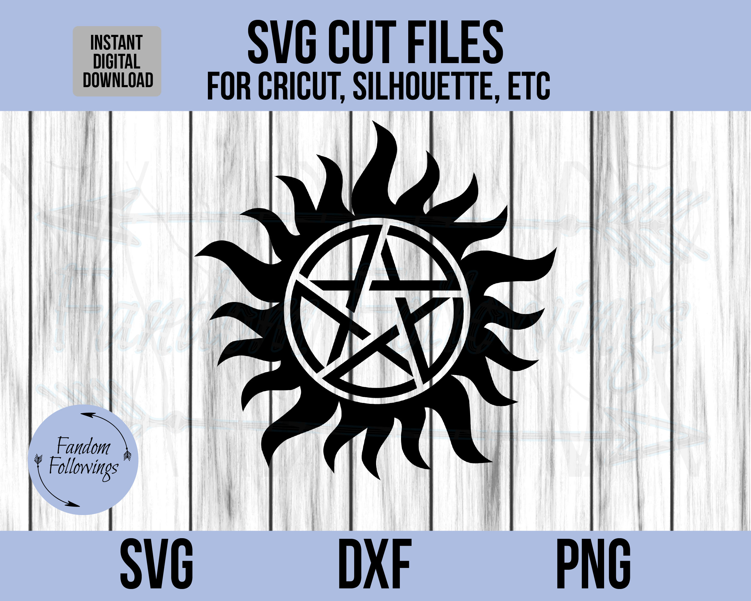 Supernatural Anti-Possession SVG, Supernatural svg, Supernatural Tattoo SVG, Cricut Cut File, Silhouette Cut File, dxf