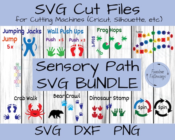 Sensory Path SVG BUNDLE, Sensory Pathway, Sensory Walk Svg, Movement  Breaks, Brain Break Station, Cricut Cut File, Silhouette File, Dxf, Png 