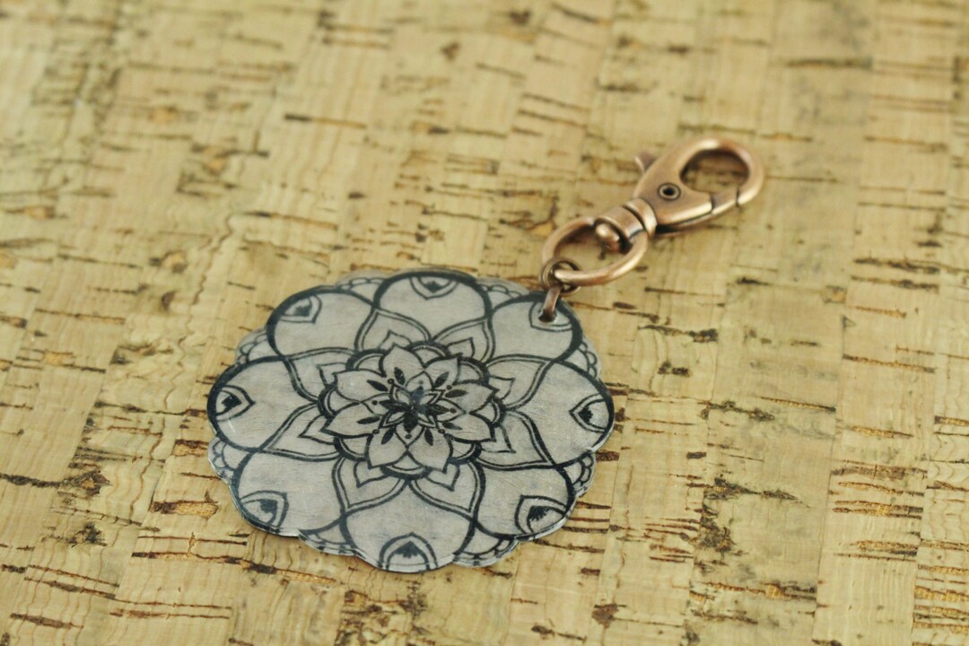 Mandala Key Chain handdrawn Etsy