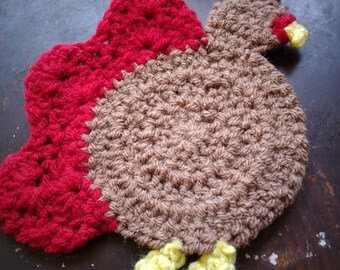 Thanksgiving Turkey Holiday Coaster, Handmade, Fall