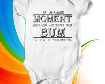 Awkward Moment Baby Bodysuit | Funny Baby Bodysuit | Cute Baby Clothes | Slogan Baby Clothes | Newborn Baby | Baby Shower Gift | New Baby