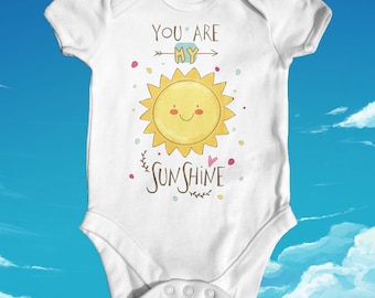 You Are My Sunshine Baby Bodysuit | Baby Shower Gift | Funny Baby Bodysuit | Cute Baby Clothes | Newborn Baby Clothes | Sunshine Baby Outfit