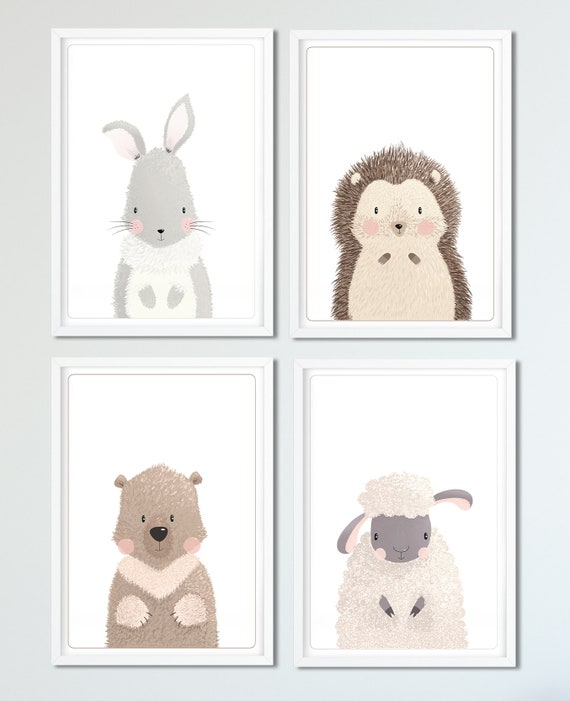 cute animal prints for nursery