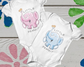 Little Peanut Baby Bodysuit | Cute Baby Clothes | Funny Baby Bodysuit | Elephant Baby Bodysuit | Baby Shower Gift | Newborn Baby Clothes