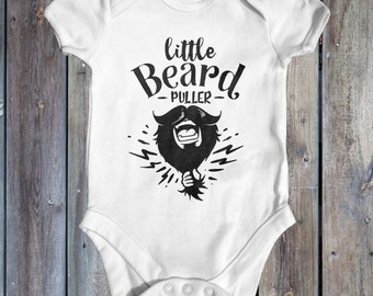 Little Beard Puller Baby Bodysuit | Dad Gift From Baby | Cute Baby Clothes | Funny Baby Bodysuit | Hipster Baby Clothes | Fathers Day Baby