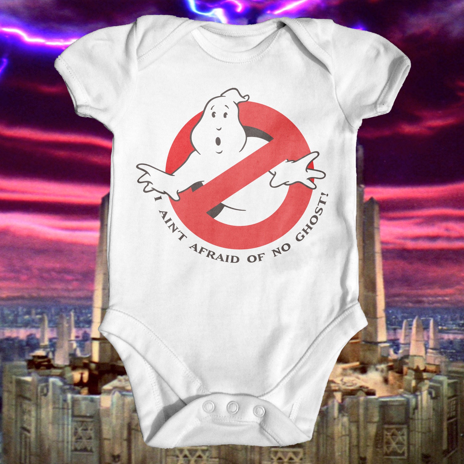 Ghostbusters I Ain t Afraid Of No Ghost Baby Bodysuit Funny Baby Bodysuit Movie Baby Clothes Baby Shower Gift Newborn Baby Clothes