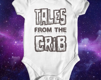 Geschichten aus der Krippe Babys erster Halloween Body | Niedliche Babykleidung | Babys Erstes Halloween-Outfit | Süßes oder Saures | Gruseliges Schätzchen