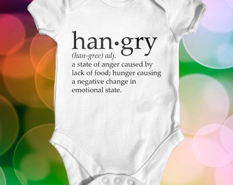 Hangry-babyromper | Boho-babykleding | Hipster-baby | Grappige babyromper | Cadeau kraamcadeau | Uniseks babykleding |Trendy babykleding