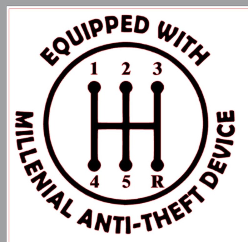 Millenial Antitheft Device Decal Etsy