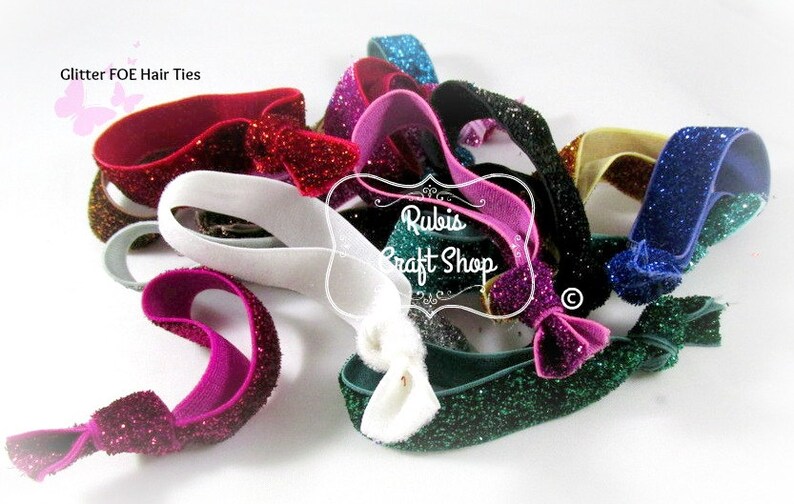 DIY -Baby Headband -Gift Elastic by The Yard Black Fold Over Elastic 58/'-Glitter Elastic,FOE- Headband Supplies Elastic Hair Tie