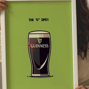 Split the G Spot Poster Bundle – Funny Rude Print for Beer Lovers, Vintage Harp Art, Perfect Gift for Him, Guinness Poster