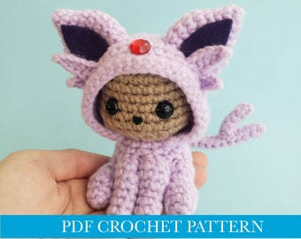 Eevee INSPIRED in Espeon Onesie Kigurumi CROCHET PATTERN