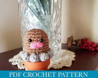 DIGLETT inspired crochet pattern PDF