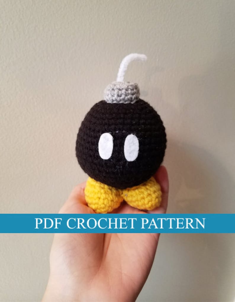 Bomb / Bob-omb Super Mario CROCHET PATTERN PDF image 1