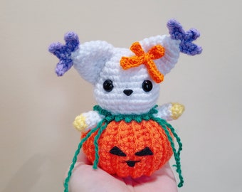 Digimon INSPIRED: Gatomon pumpkin amigurumi plush