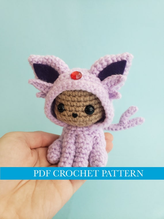 Eevee INSPIRED in Espeon Onesie Kigurumi CROCHET PATTERN