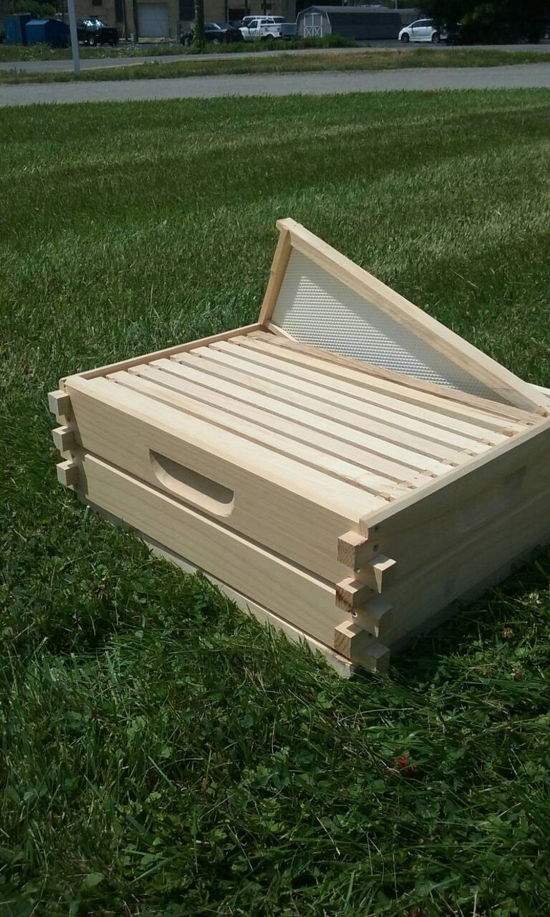 6 5 8 Honey Super W Frame Foundations 10 Log Cabin Image 0