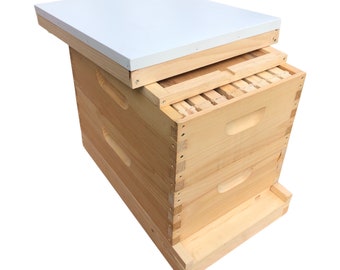 2 Medium (6 5/8) w/Frames Beekeeping Bee Hive kit (Un-Assembled) Langstroth